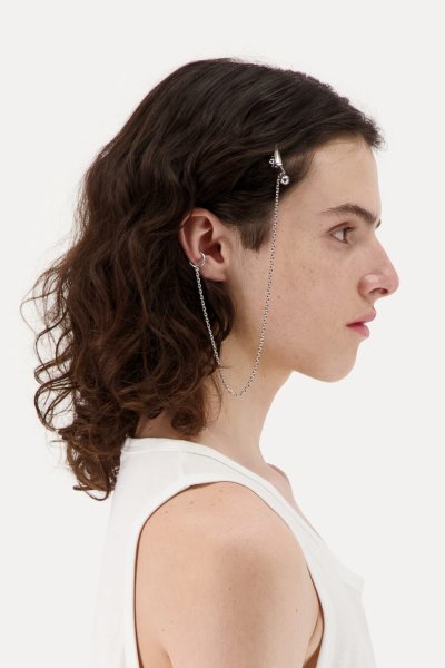 画像3: JUSTINE CLENQUETーTAYLOR HAIR CLIP/EARCUFF ヘアークリップ付きイヤーカフ - SILVER  (3)