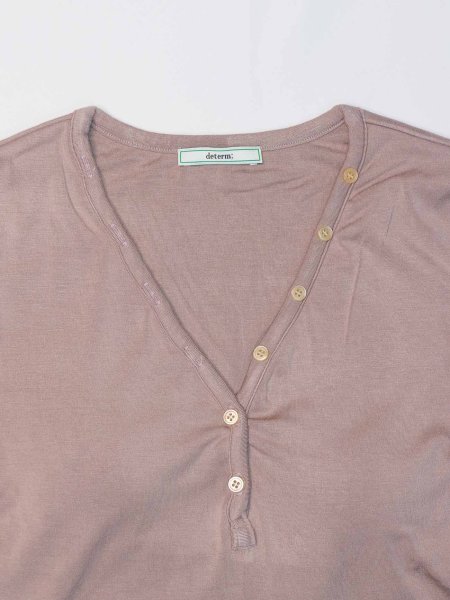 画像2: 【determ;】COLLAGEN  BUTTON UP BODYSUIT with CUPS [LATTE] (2)