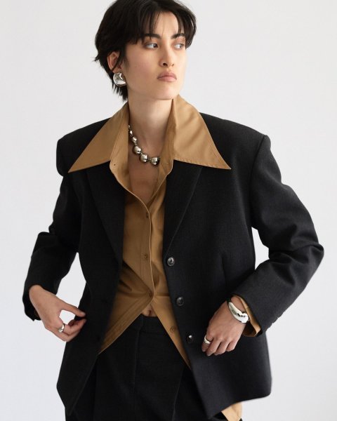 画像5: BIKO - Nicola Studs - Large ニコラ スタッズピアスL - Silver (5)