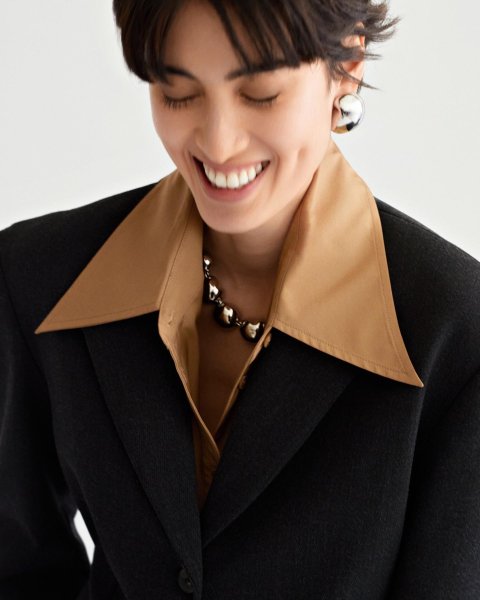 画像3: BIKO - Nicola Studs - Large ニコラ スタッズピアスL - Silver (3)