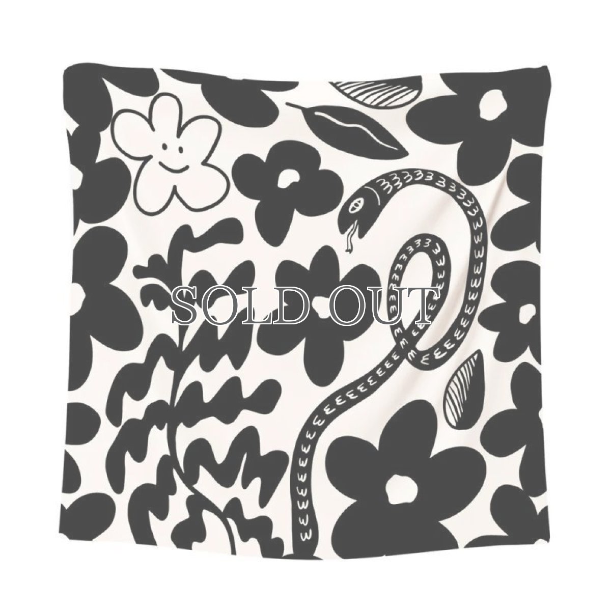 画像1: ARDE - PSYCHO FLOWER scarf (70 x 70cm) (1)