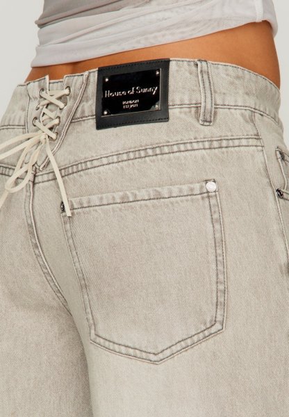 画像10: ［HOUSE OF SUNNY］13OZ  Wide Leg Denim ワイドレッグデニムパンツ - Washed Grey (10)