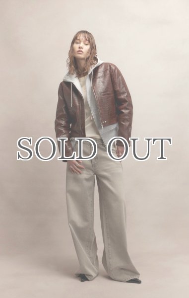 画像5: ［HOUSE OF SUNNY］13OZ  Wide Leg Denim ワイドレッグデニムパンツ - Washed Grey (5)