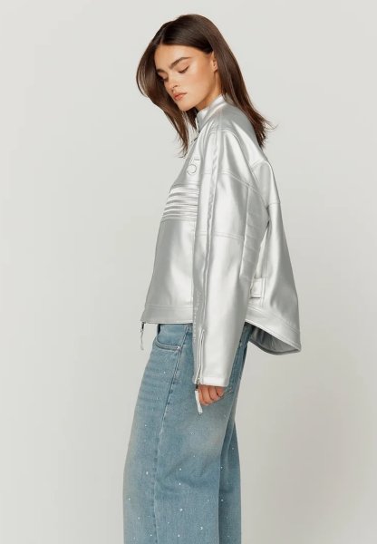 画像4: ［HOUSE OF SUNNY］THE RACER JACKET - CHROME SILVER (4)