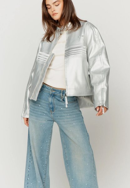 画像3: ［HOUSE OF SUNNY］THE RACER JACKET - CHROME SILVER (3)
