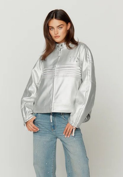 画像2: ［HOUSE OF SUNNY］THE RACER JACKET - CHROME SILVER (2)