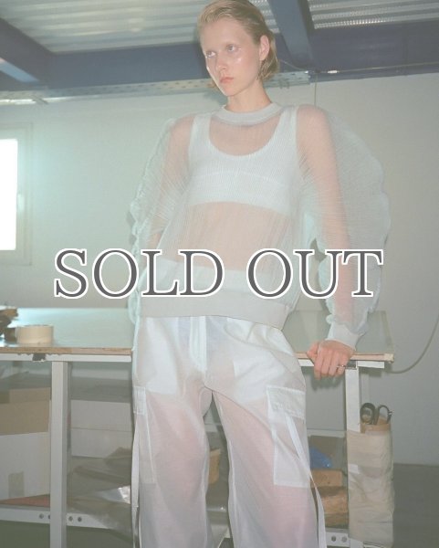 画像6: ESTHE  - Organza Cargo Trousers オーガンジートラウザーパンツ - Off White (6)