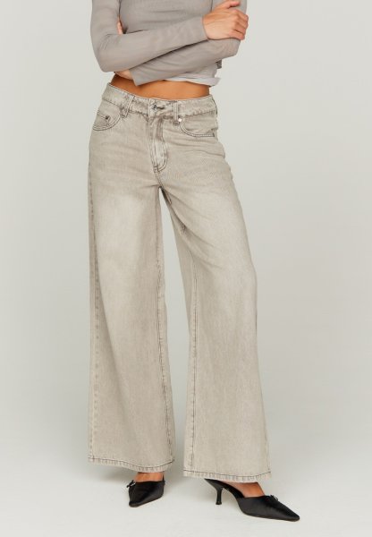 画像6: ［HOUSE OF SUNNY］13OZ  Wide Leg Denim ワイドレッグデニムパンツ - Washed Grey (6)