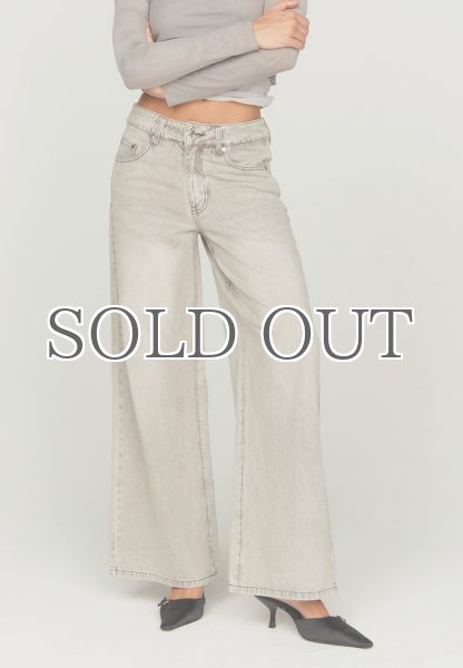画像6: ［HOUSE OF SUNNY］13OZ  Wide Leg Denim ワイドレッグデニムパンツ - Washed Grey (6)