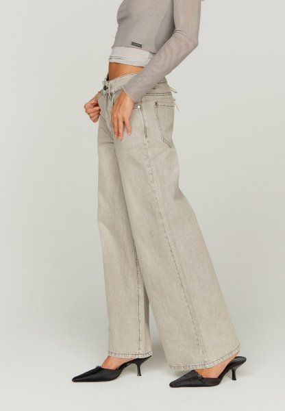 画像7: ［HOUSE OF SUNNY］13OZ  Wide Leg Denim ワイドレッグデニムパンツ - Washed Grey (7)