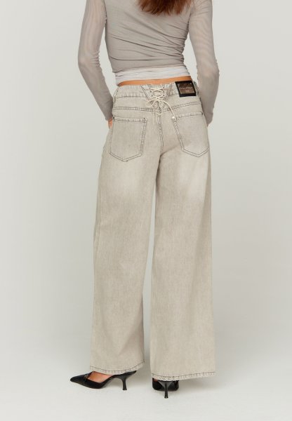 画像8: ［HOUSE OF SUNNY］13OZ  Wide Leg Denim ワイドレッグデニムパンツ - Washed Grey (8)