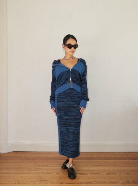 画像14: HOSBJERG - Pixie Skirt  ケーブルニットマキシスカート (14)