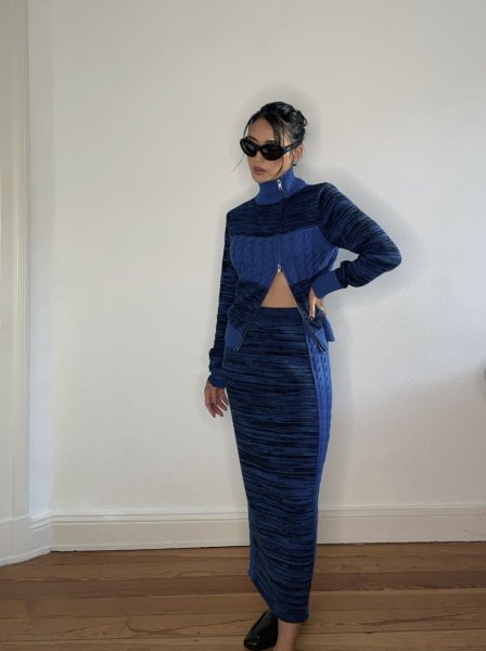 画像9: HOSBJERG - Pixie Skirt  ケーブルニットマキシスカート (9)