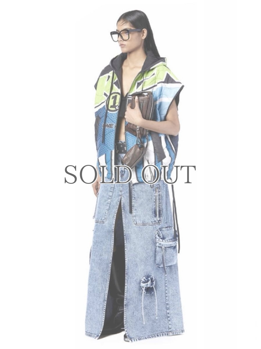 画像1: DHRUV KAPOOR - One World Padded Vest  オーバーサイズ 中綿キルティングベスト (1)