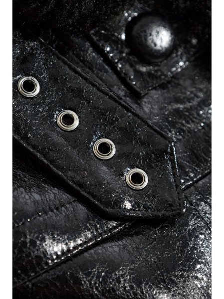 画像18: ［STAND STUDIO］Aby Grossy Faux Shearling Jacket グロッシーシアリングジャケット - Black (18)