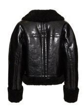 画像4: STAND STUDIO - Aby Grossy Faux Shearling Jacket グロッシーシアリングジャケット - Black (4)