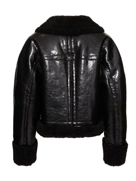 画像2: ［STAND STUDIO］Aby Grossy Faux Shearling Jacket グロッシーシアリングジャケット - Black (2)