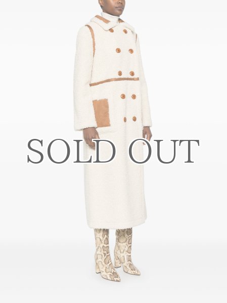 画像3: STAND STUDIO - Bibi Coat  テディボアロングコート - Off White / Camel (3)