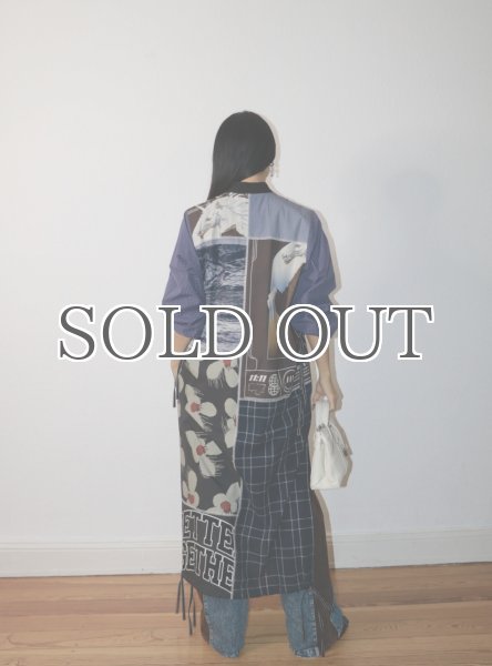 画像18: DHRUV KAPOOR - Mix Media Tunic Dress ミックスメディアパネルシャツドレス (18)