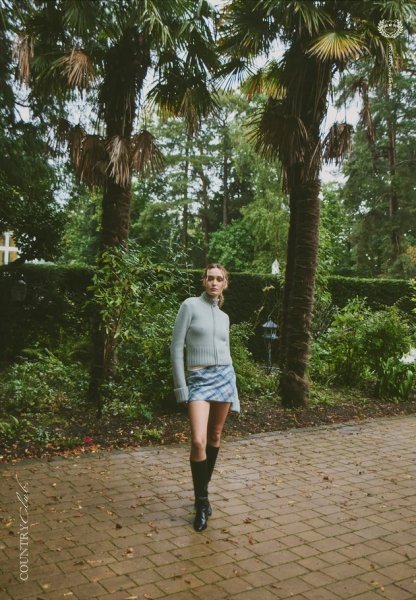 画像15: ［HOUSE OF SUNNY］Chunky Rib Peggy  ジップアップニットカーディガン - School Grey (15)