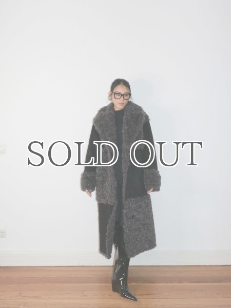 画像9: 【50%OFF】［STAND STUDIO］Becky Coat  フェイシアリングコート - Black/Grey (9)