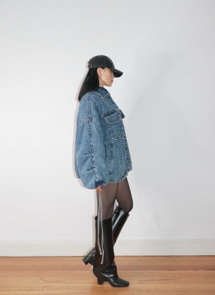 画像4: DHRUV KAPOOR - UNISEX Padded Denim Jacket 中綿入りオーバーサイズデニムジャケット (4)