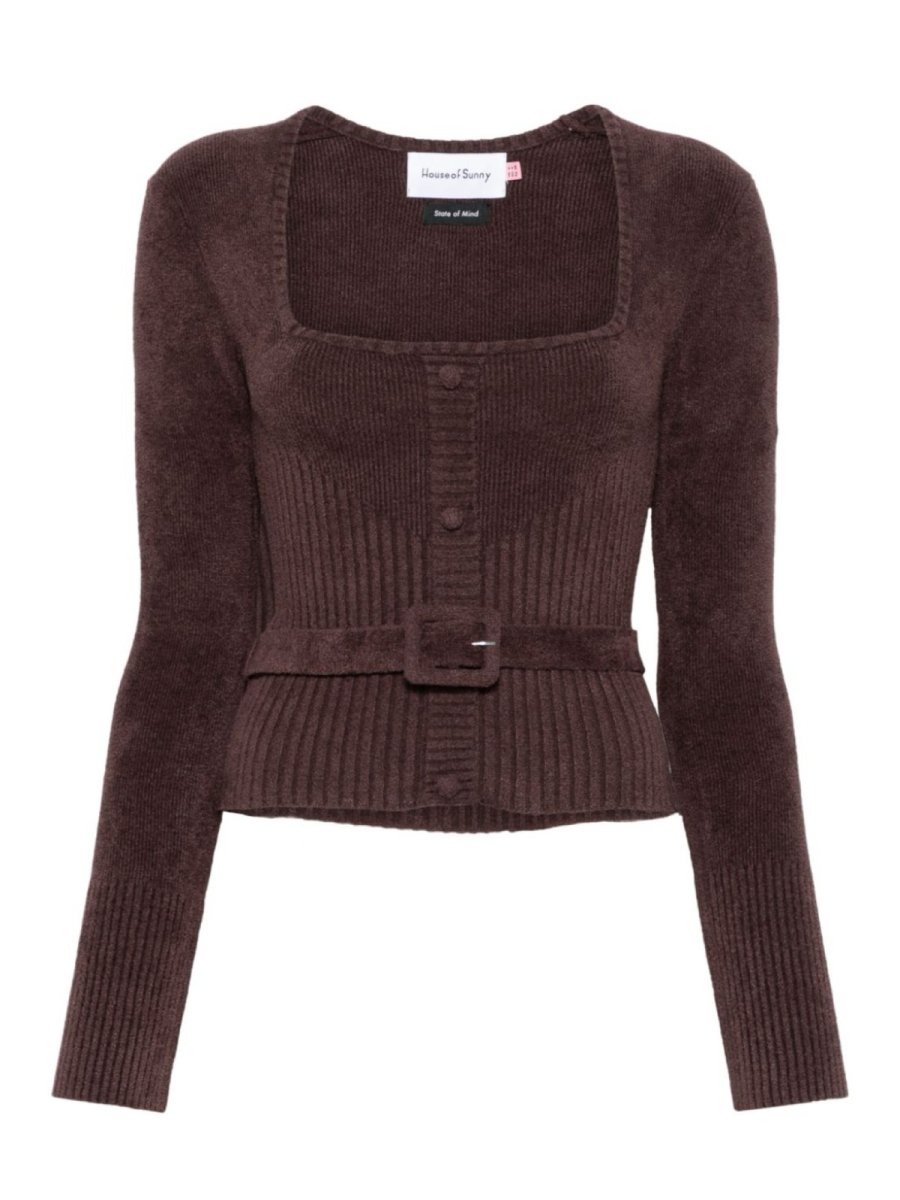 画像1: ［HOUSE OF SUNNY］ THE LOUNGE TOP  ラウンジニットトップ - Brown (1)