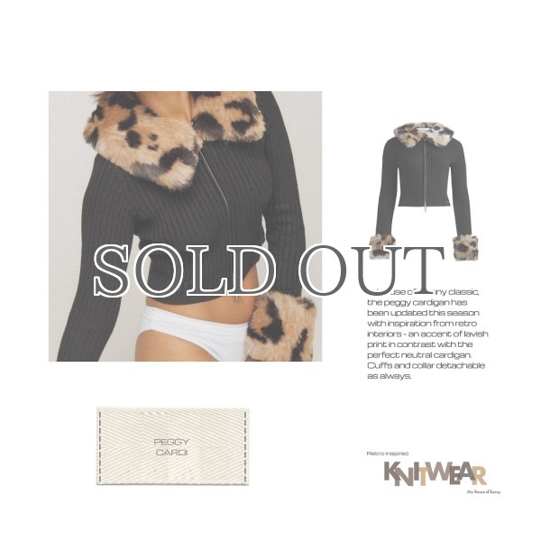 画像7: ［HOUSE OF SUNNY］PEGGY CARDIGAN 脱着ボア付きジップアップニット- Black (7)
