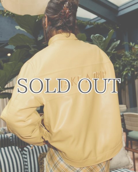 画像2: HOUSE OF SUNNY - The Racer Jacket ビーガンレザーレーサージャケット - Butter Yellow (2)
