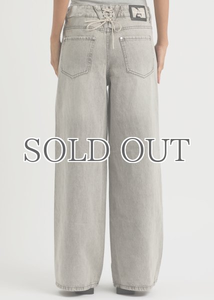 画像3: ［HOUSE OF SUNNY］13OZ  Wide Leg Denim ワイドレッグデニムパンツ - Washed Grey (3)