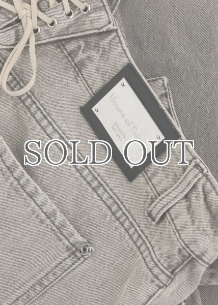 画像4: ［HOUSE OF SUNNY］13OZ  Wide Leg Denim ワイドレッグデニムパンツ - Washed Grey (4)