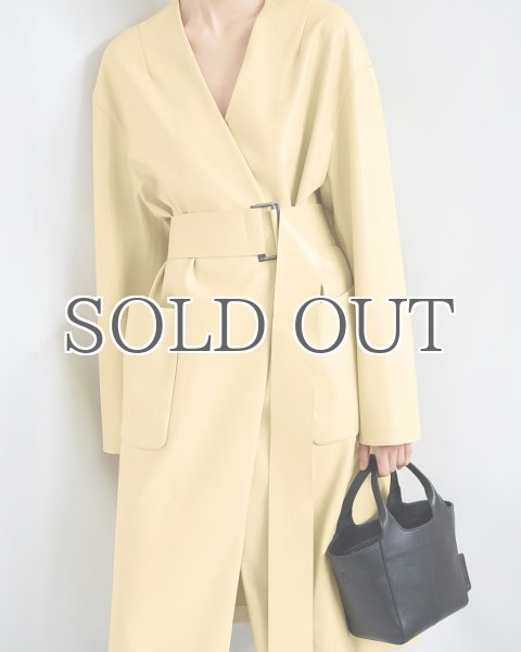 画像2: STAND STUDIO - Valeria Coat ビーガンレザーコート - Pina Colada (2)