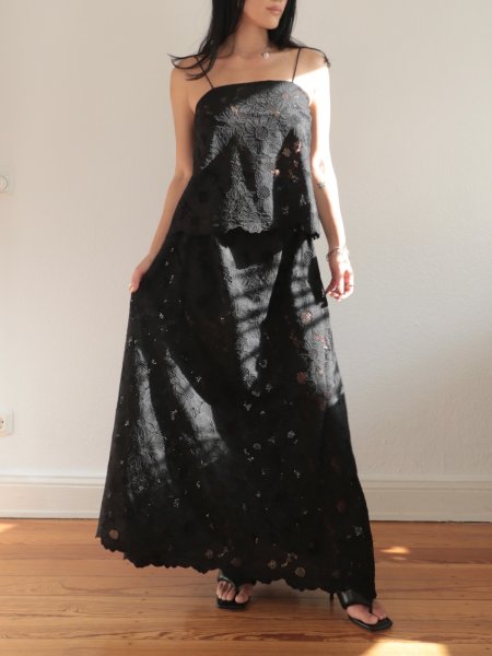 画像9: NORR - Loisa Maxi Skirt レースマキシスカート - Black (9)