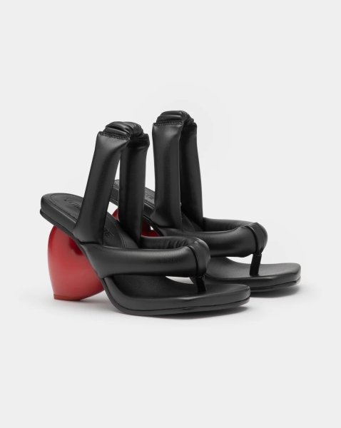 画像2: 【40%OFF】YUME YUME - Love Heel サンダル - Black / Red (2)