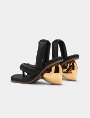 画像3: YUME YUME - Love Heel サンダル - Black Satin /Gold (3)
