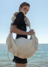 画像2: ESTHE - Ruffle Denim Crossbody Bag  クロスボディデニムバッグ - Off White (2)