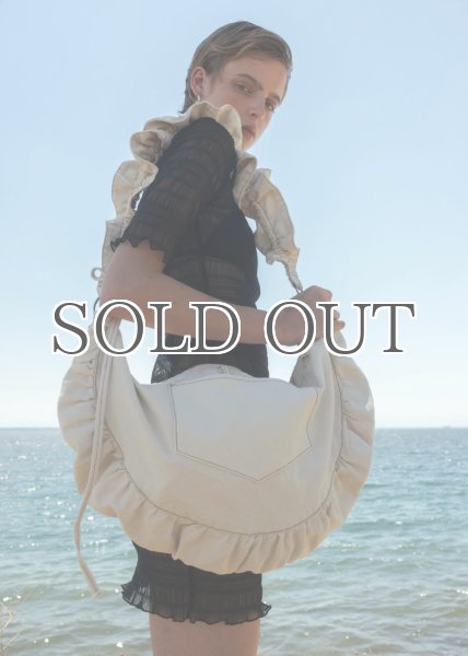 画像2: ESTHE - Ruffle Denim Crossbody Bag  クロスボディデニムバッグ - Off White (2)