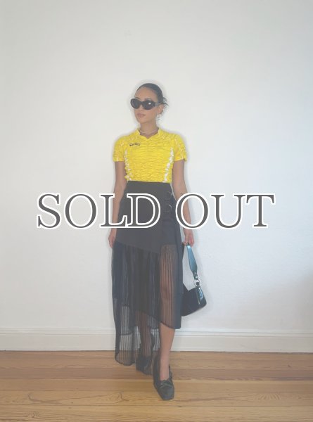 画像10: CELESTE BURGOYNE - THE RUCHED SPORTS TEE バブルスポーツTシャツ - YELLOW (10)