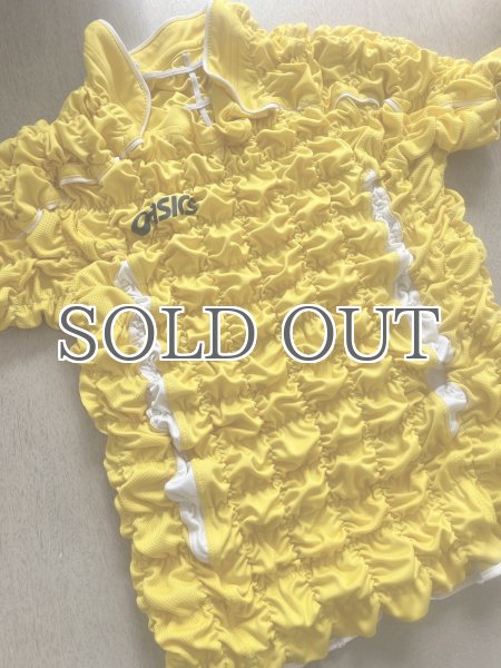 画像2: CELESTE BURGOYNE - THE RUCHED SPORTS TEE バブルスポーツTシャツ - YELLOW (2)