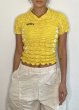 画像1: CELESTE BURGOYNE - THE RUCHED SPORTS TEE バブルスポーツTシャツ - YELLOW (1)