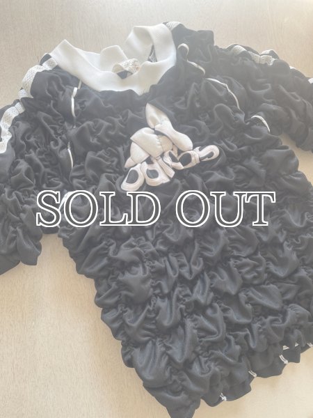 画像8: CELESTE BURGOYNE - THE RUCHED SPORTS TEE バブルスポーツTシャツ - BLACK (8)