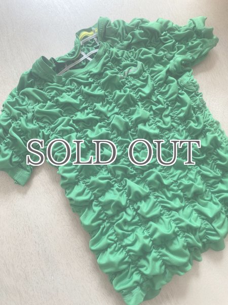 画像8: CELESTE BURGOYNE - THE RUCHED SPORTS TEE バブルスポーツTシャツ - GREEN (8)