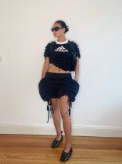 画像9: CELESTE BURGOYNE - THE RUCHED SPORTS TEE バブルスポーツTシャツ - BLACK (9)