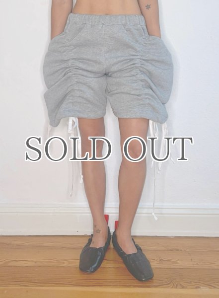 画像2: ［CELESTE BURGOYNE］ DRAWSTRING BLOOMERS ドローストショーツ - GREY (2)