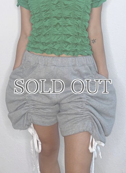 画像3: ［CELESTE BURGOYNE］ DRAWSTRING BLOOMERS ドローストショーツ - GREY (3)