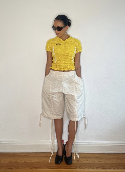 画像18: CELESTE BURGOYNE - DRAWSTRING BLOOMERS ドローストショーツ - CREAM (18)