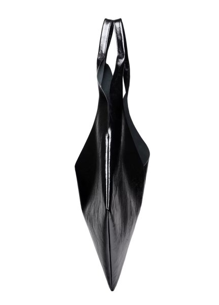 画像2: DIENÉE - LA EP レザーバッグ- Black Patent Creased Leather (2)