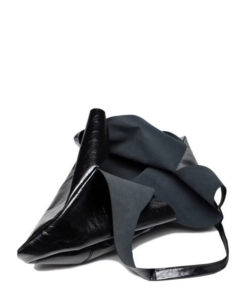 画像4: DIENÉE - LA EP レザーバッグ- Black Patent Creased Leather (4)