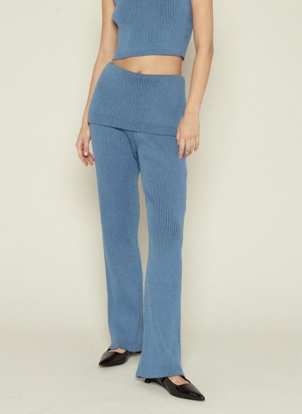 画像15: 【ANOTHER GIRL】Fold-Over Ribbed Trousers / フォールドオーバーリブパンツ (15)