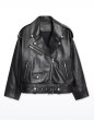 画像1: ［STAND STUDIO］ Isobelle Biker Leather Jacket バイカーレザージャケット - Black (1)
